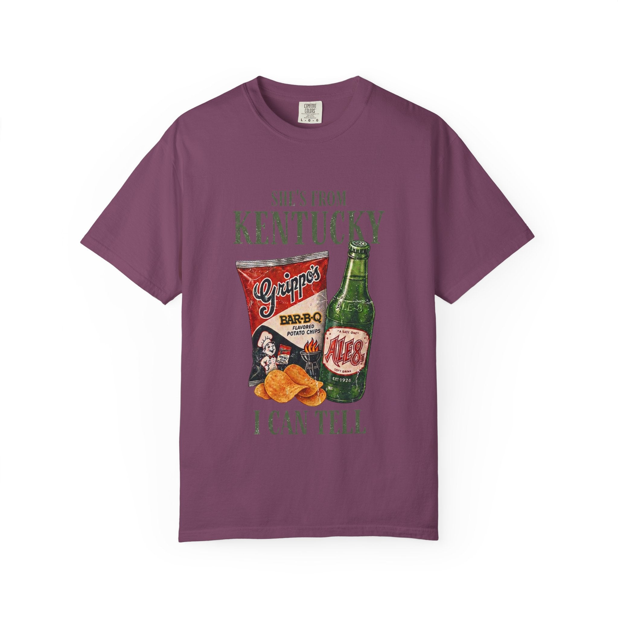 Kentucky Snacks & Ale T-Shirt — "She's From Kentucky I Can Tell" Vintage Design