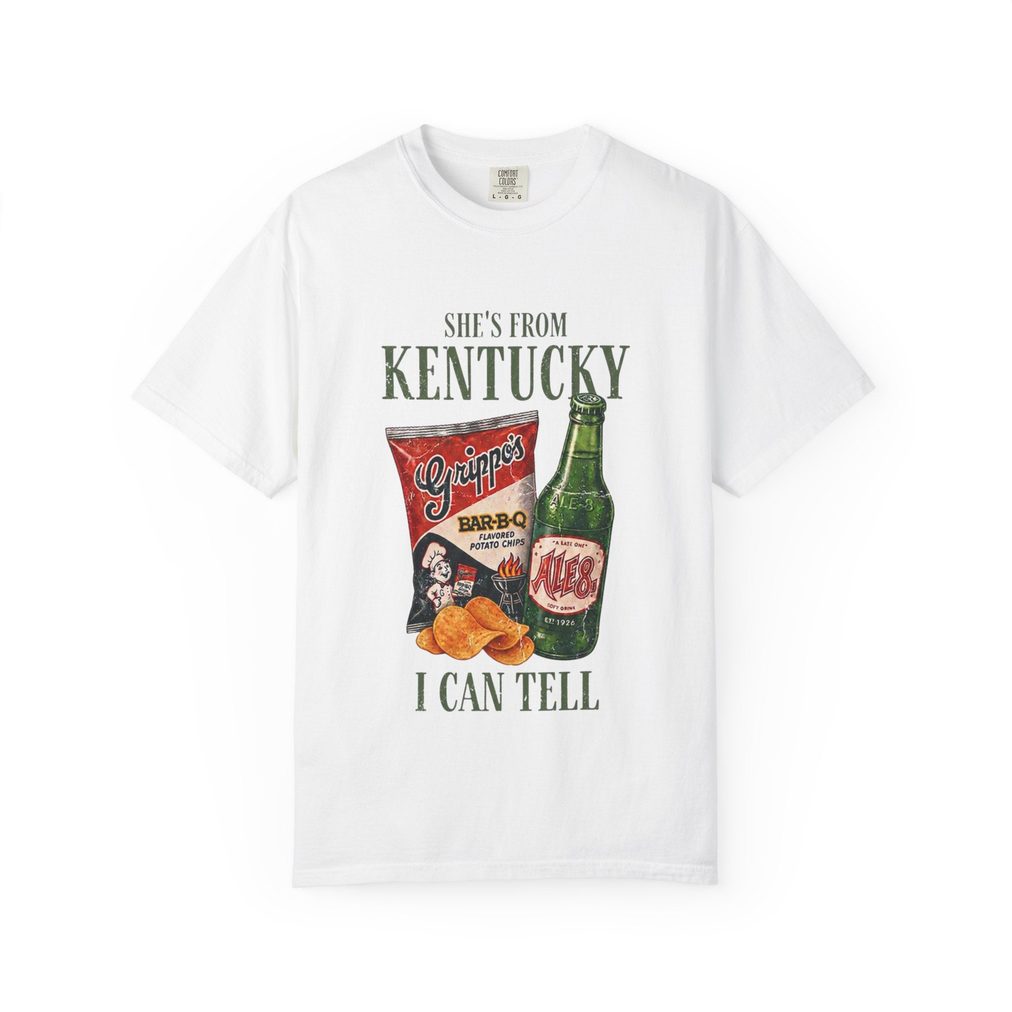 Kentucky Snacks & Ale T-Shirt — "She's From Kentucky I Can Tell" Vintage Design