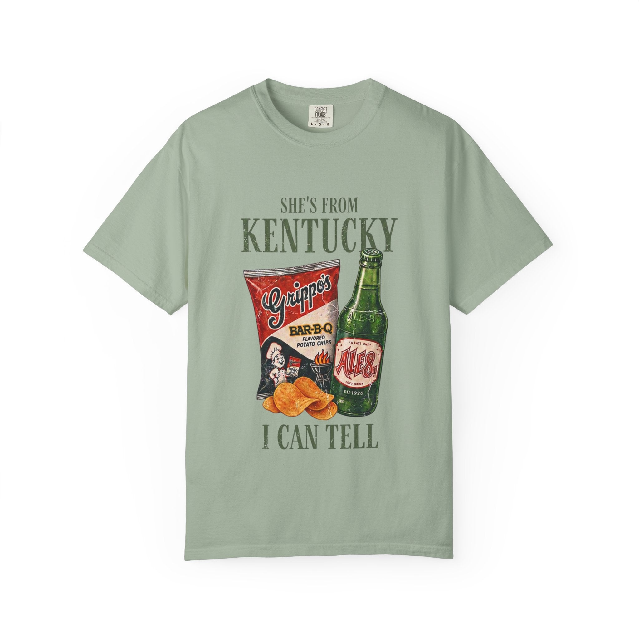 Kentucky Snacks & Ale T-Shirt — "She's From Kentucky I Can Tell" Vintage Design