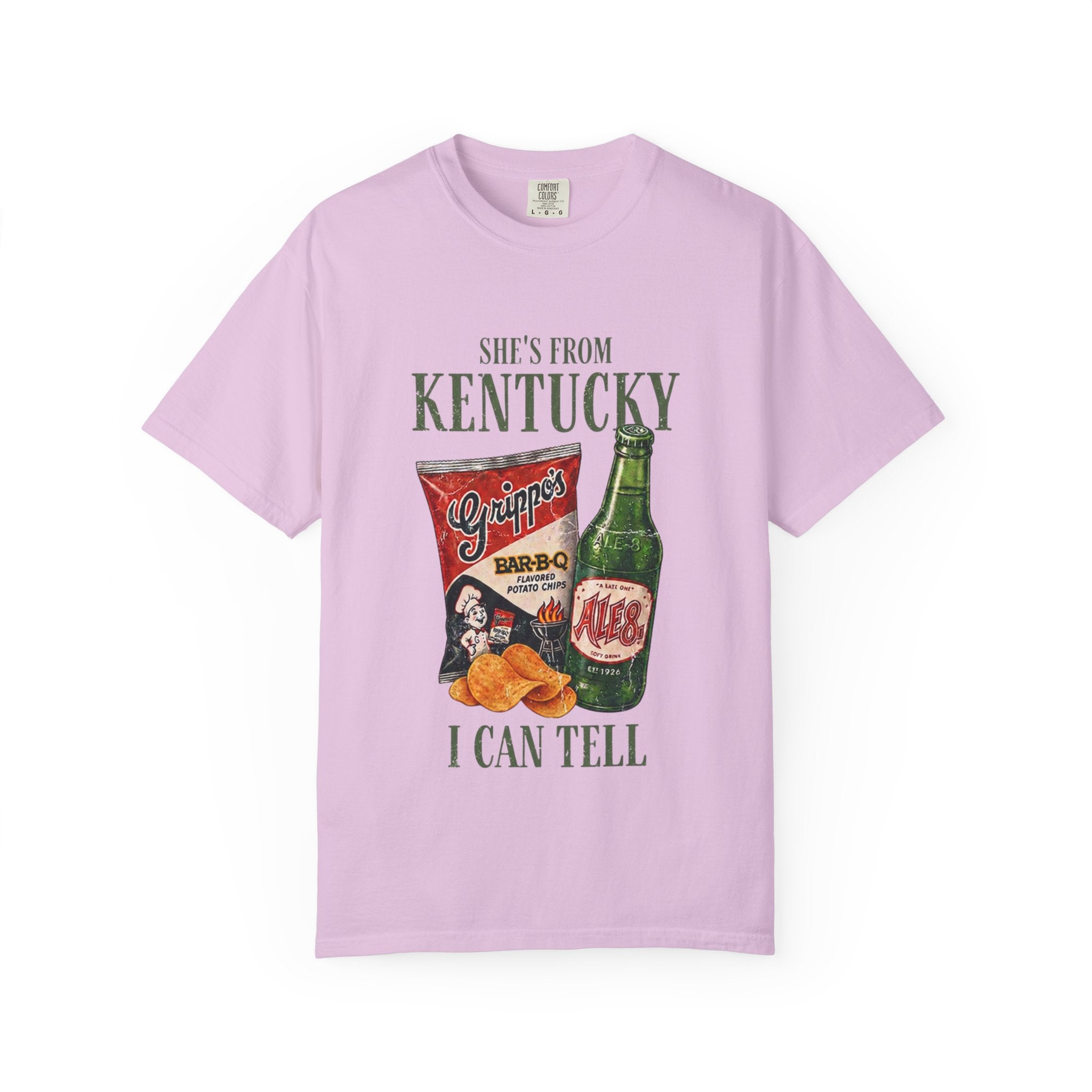 Kentucky Snacks & Ale T-Shirt — "She's From Kentucky I Can Tell" Vintage Design
