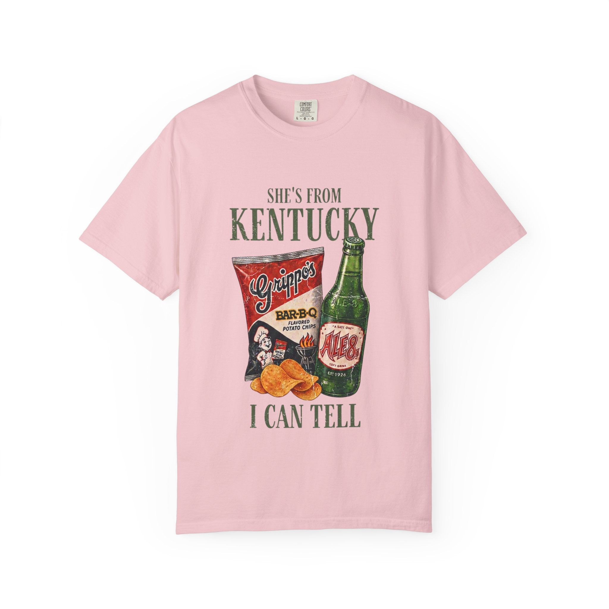 Kentucky Snacks & Ale T-Shirt — "She's From Kentucky I Can Tell" Vintage Design