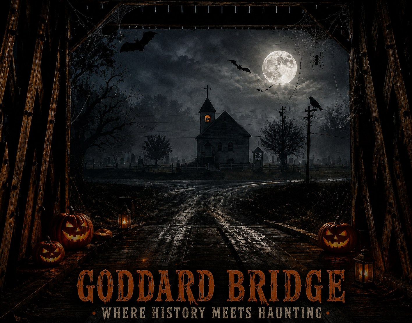 Haunted Goddard Covered Bridge Tee