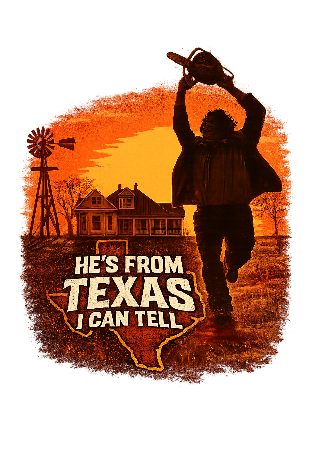 He's From Texas, I Can Tell | Horror-Inspired Graphic Tee