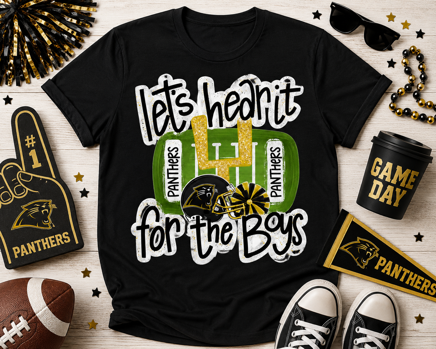 Let's Hear It for the Boys – Fleming County Panthers Football Shirt | Black Unisex Tee