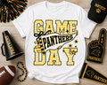 Game Day Panthers Varsity Tee | Black &amp; White Football Spirit Shirt