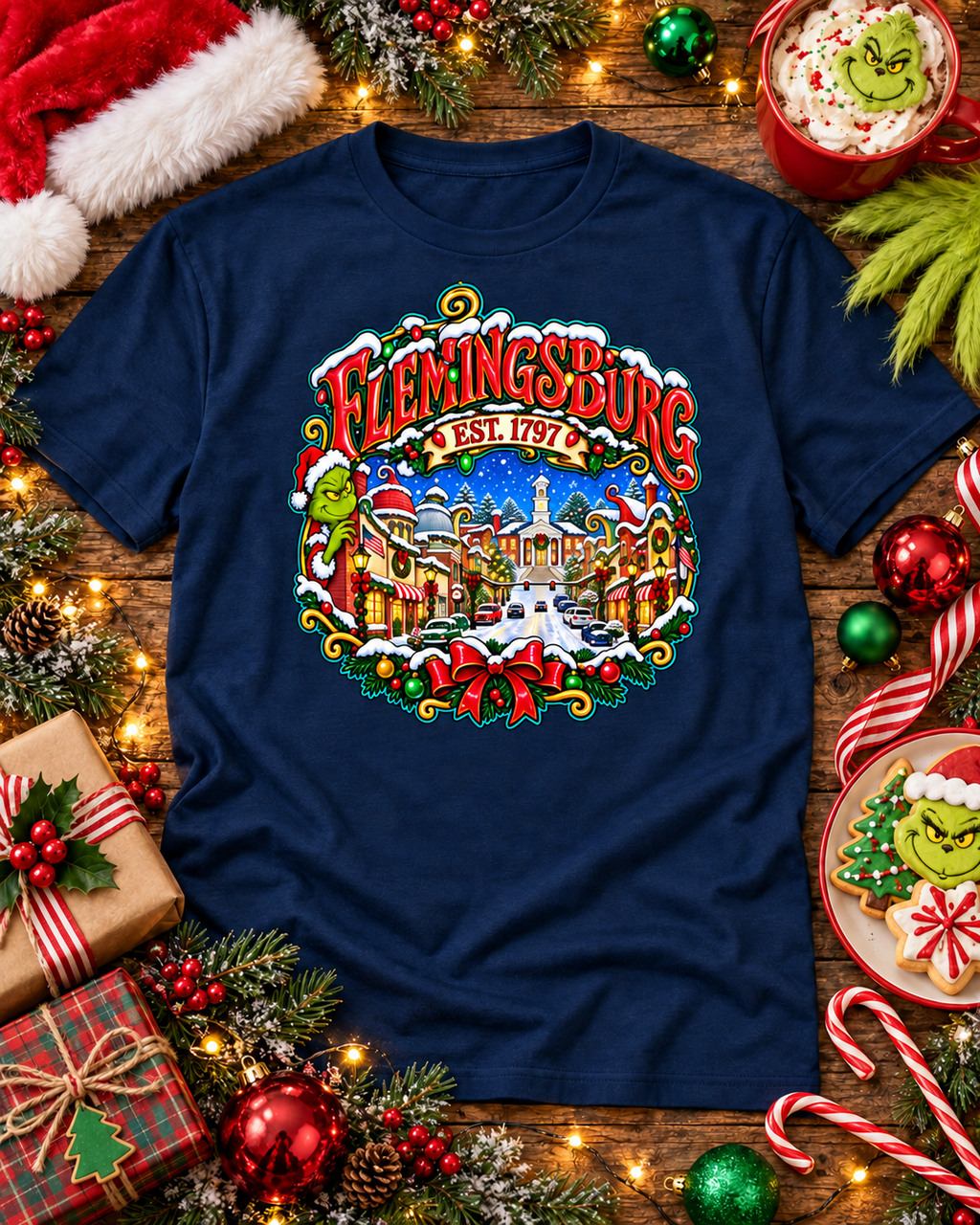 A Very Grinchy Flemingsburg Christmas Tee 🎄💚