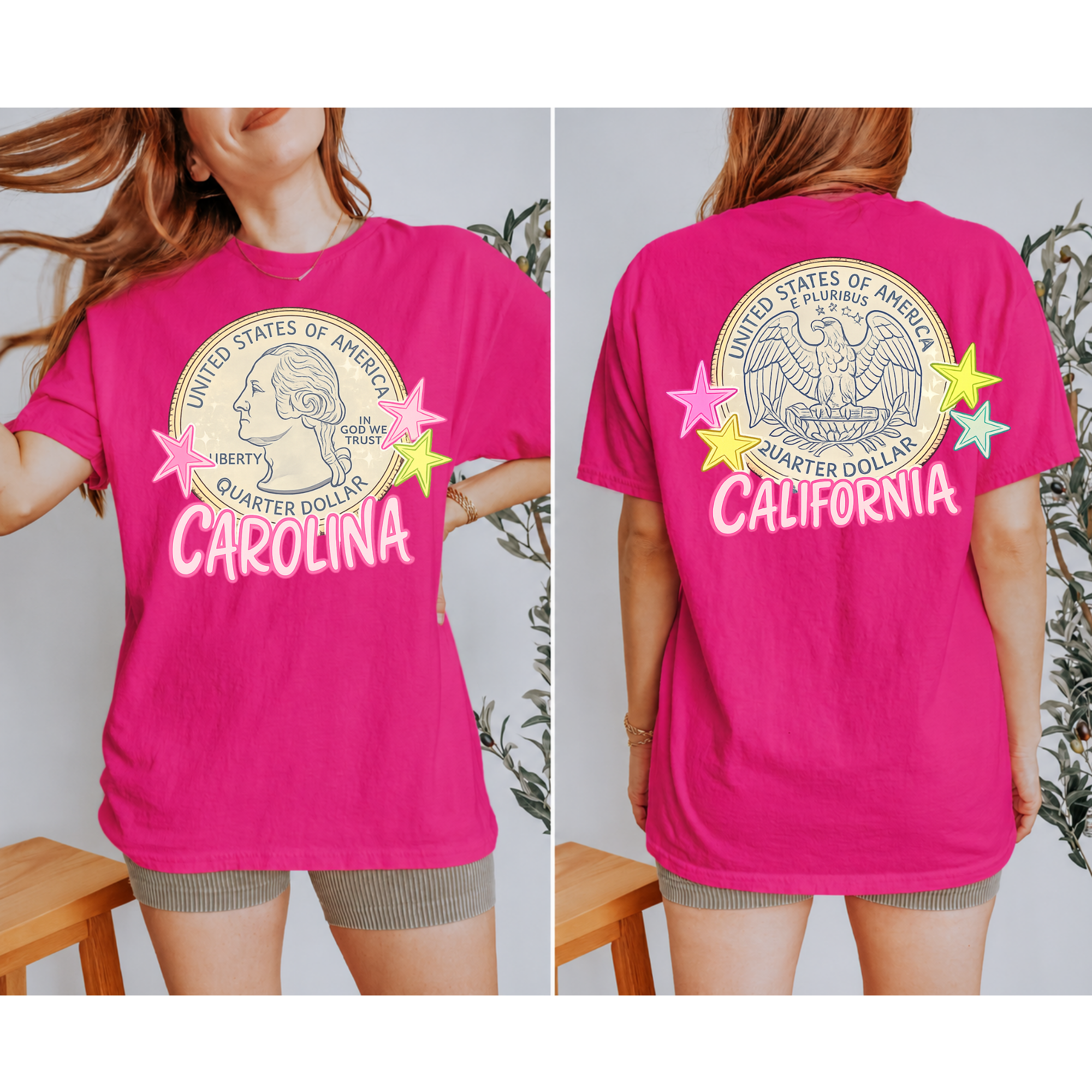 Heads Carolina Tails California Tee