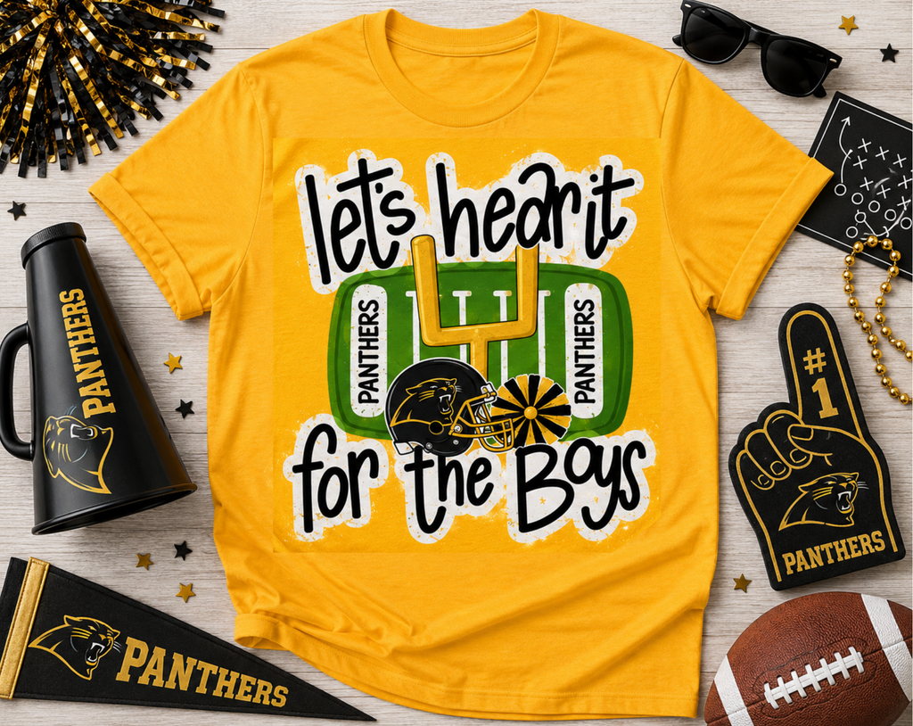 Let's Hear It for the Boys – Fleming County Panthers Football Shirt | Black Unisex Tee